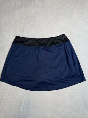 Women’s Navy Blue Athletic Skort with Black Waistband